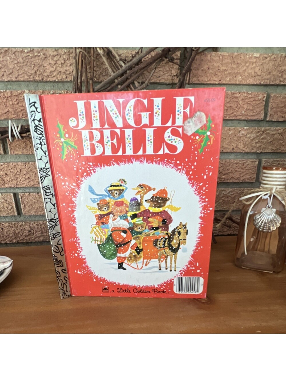 Vintage 1984 Jingle Bells Christmas Little Golden Book HC Book